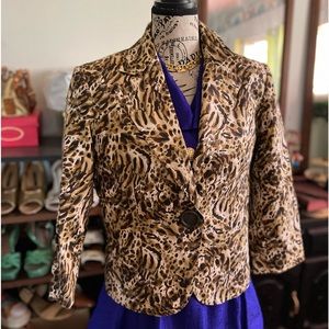 Neiman Marcus Animal Print Blazer